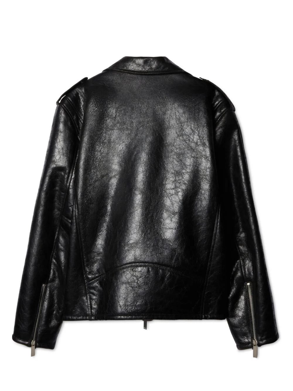 Off-White crinkled leather biker jacket - Image 2