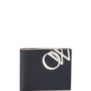 Off-White logo-print leather bi-fold wallet