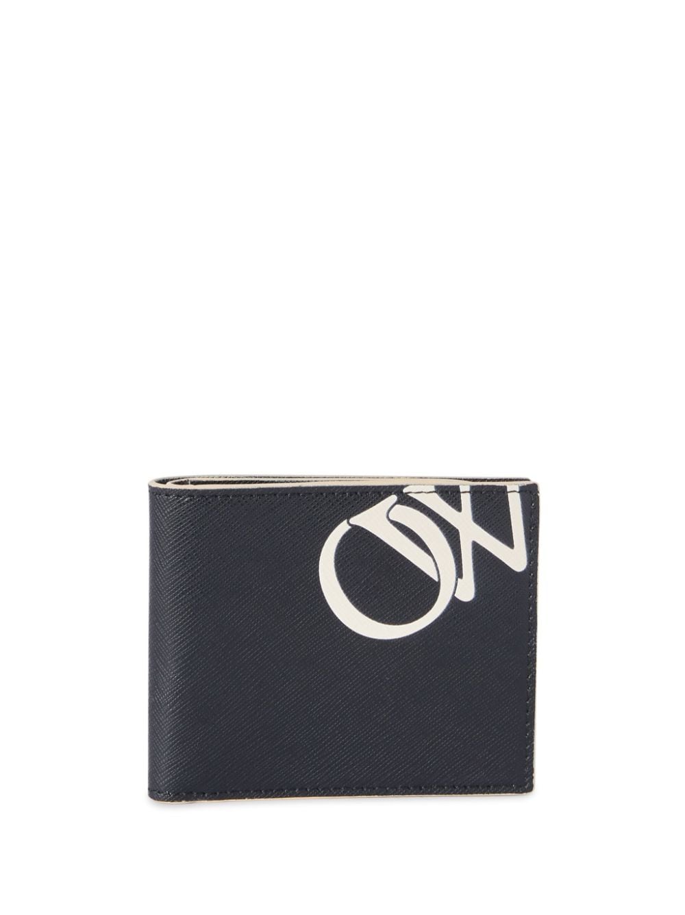 Off-White logo-print leather bi-fold wallet
