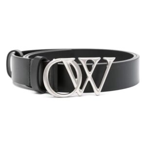 Off-White  OW-buckle leather belt