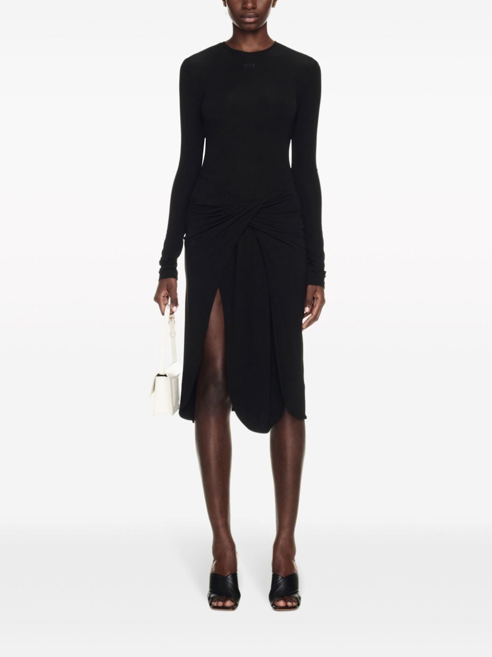 Off-White twist-detail midi dress - Image 2