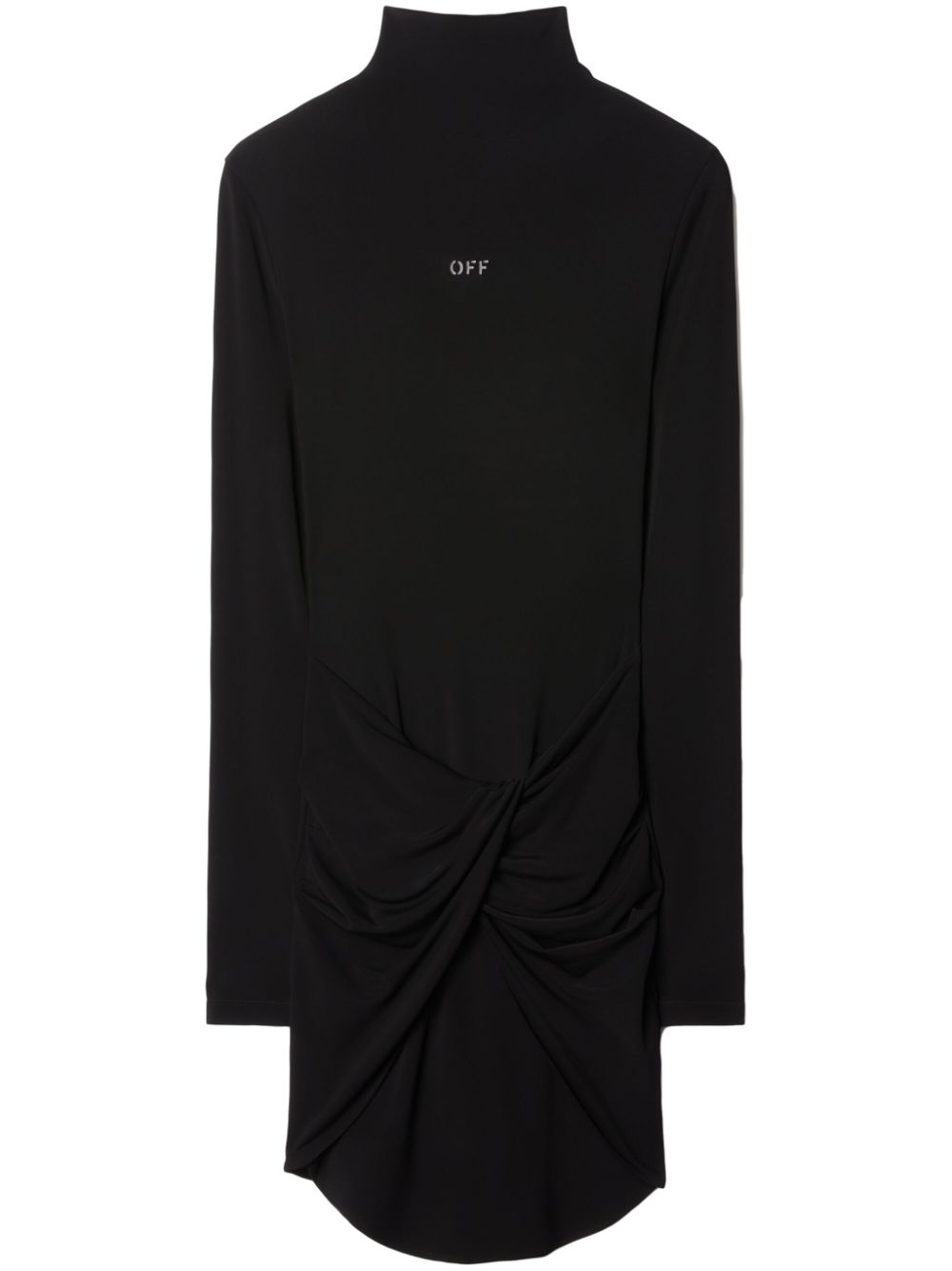 Off-White twist-detail long-sleeve minidress