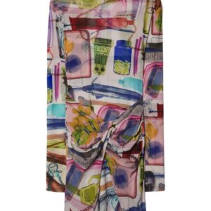 Off-White X-Ray-print twist-detail minidress