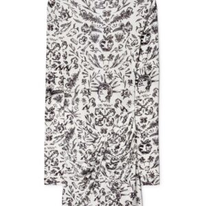 Off-White Tattoo-print twist-detail minidress