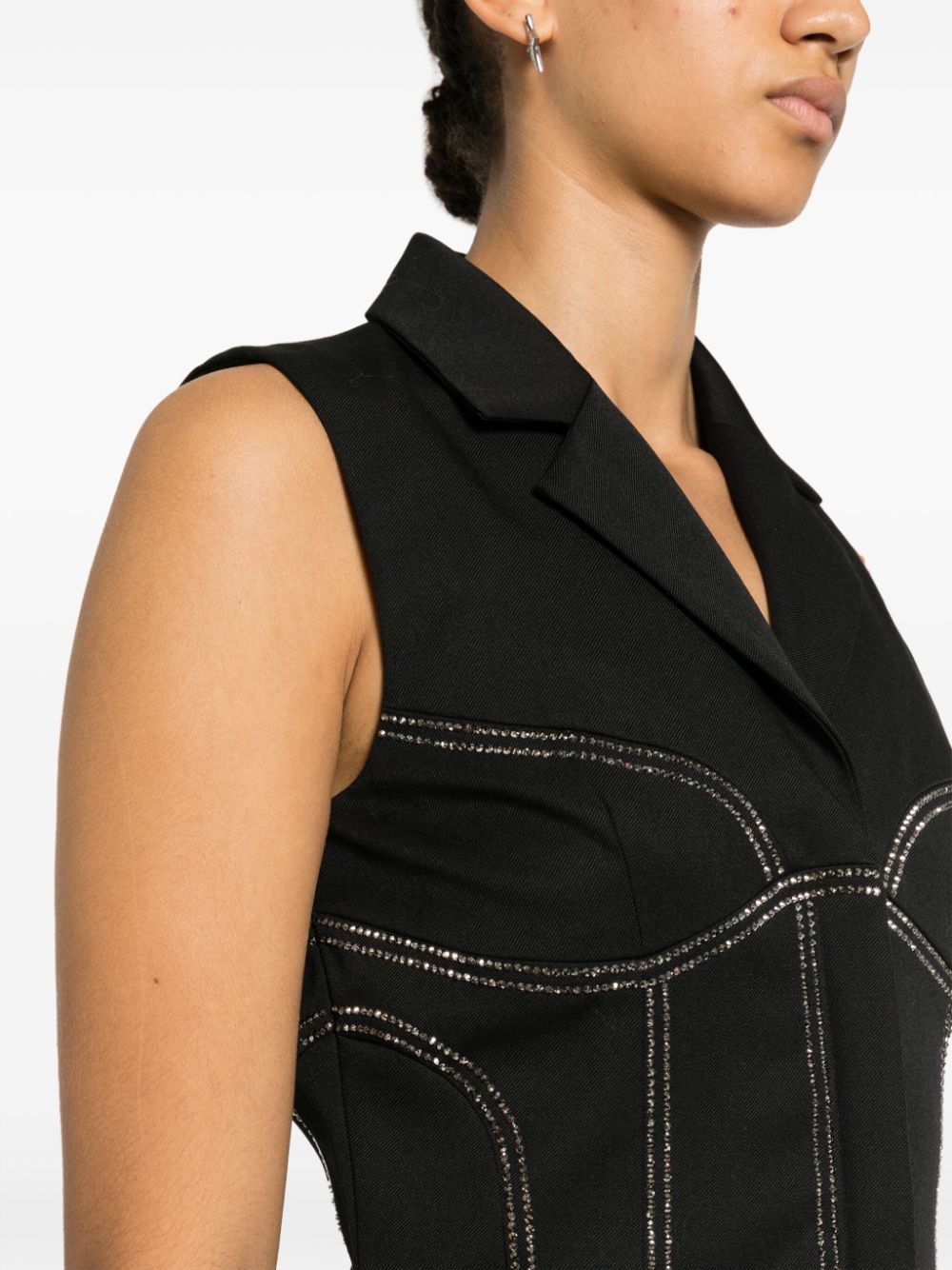 Off-White Bling crystal-embellished mini dress - Image 2