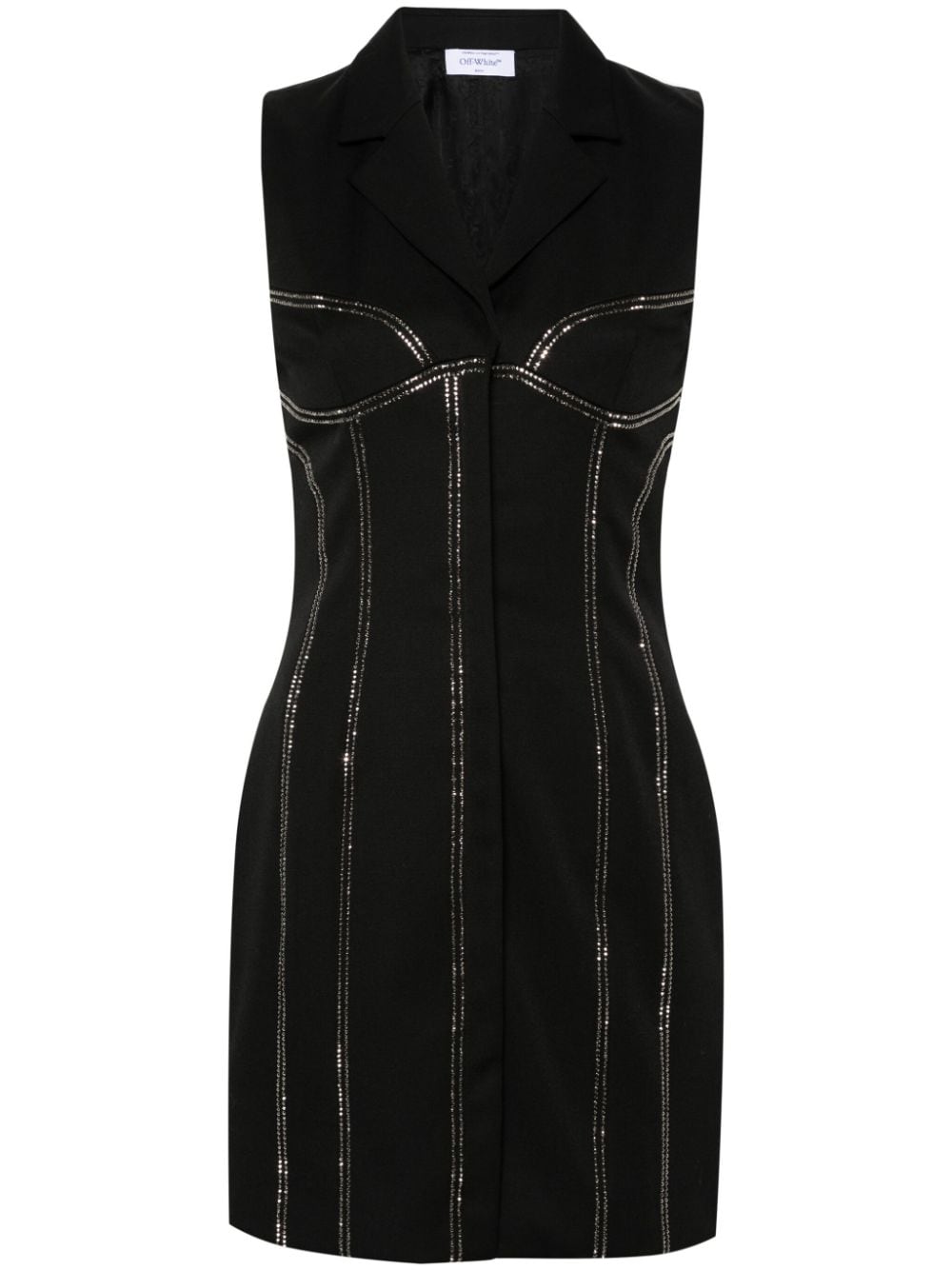 Off-White Bling crystal-embellished mini dress
