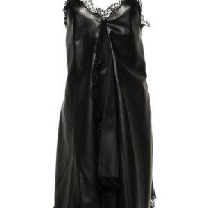 Off-White lace-trim leather dress