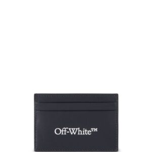 Off-White Bookish logo-print leather cardholder