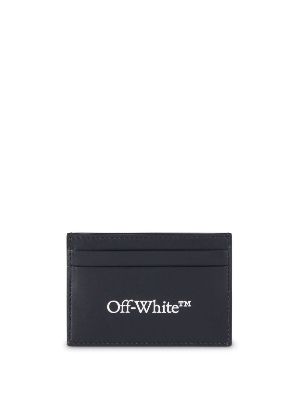Off-White Bookish logo-print leather cardholder