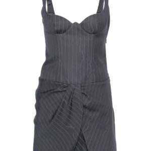 Off-White Pinstripe Twist mini dress