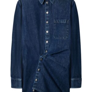 Off-White draped denim minidress