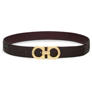 Louis Vuitton Gancini reversible calfskin belt