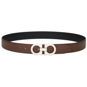 Ferragamo  Gancini-buckle reversible leather belt