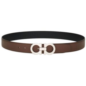 Ferragamo Gancini-buckle reversible leather belt