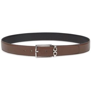 Ferragamo Gancini-plaque leather belt