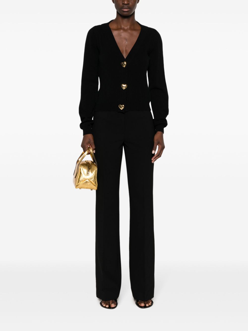 Moschino pressed-crease button-fastening tailored trousers - Image 2