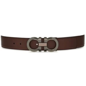 Ferragamo Gancini-buckle reversible leather belt