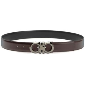 Louis Vuitton logo-engraved buckle reversible leather belt