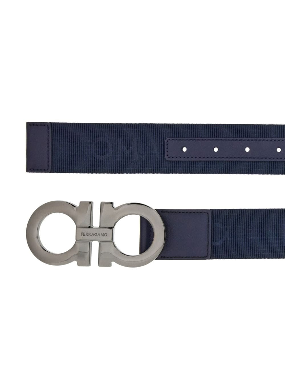 Ferragamo Gancini logo-jacquard grosgrain belt - Image 2