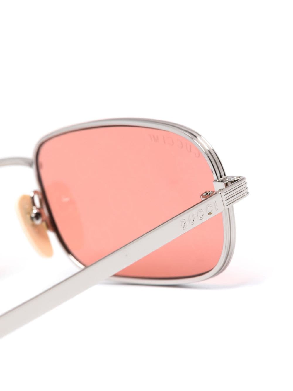 Gucci Eyewear logo-engraved rectangle sunglasses - Image 3