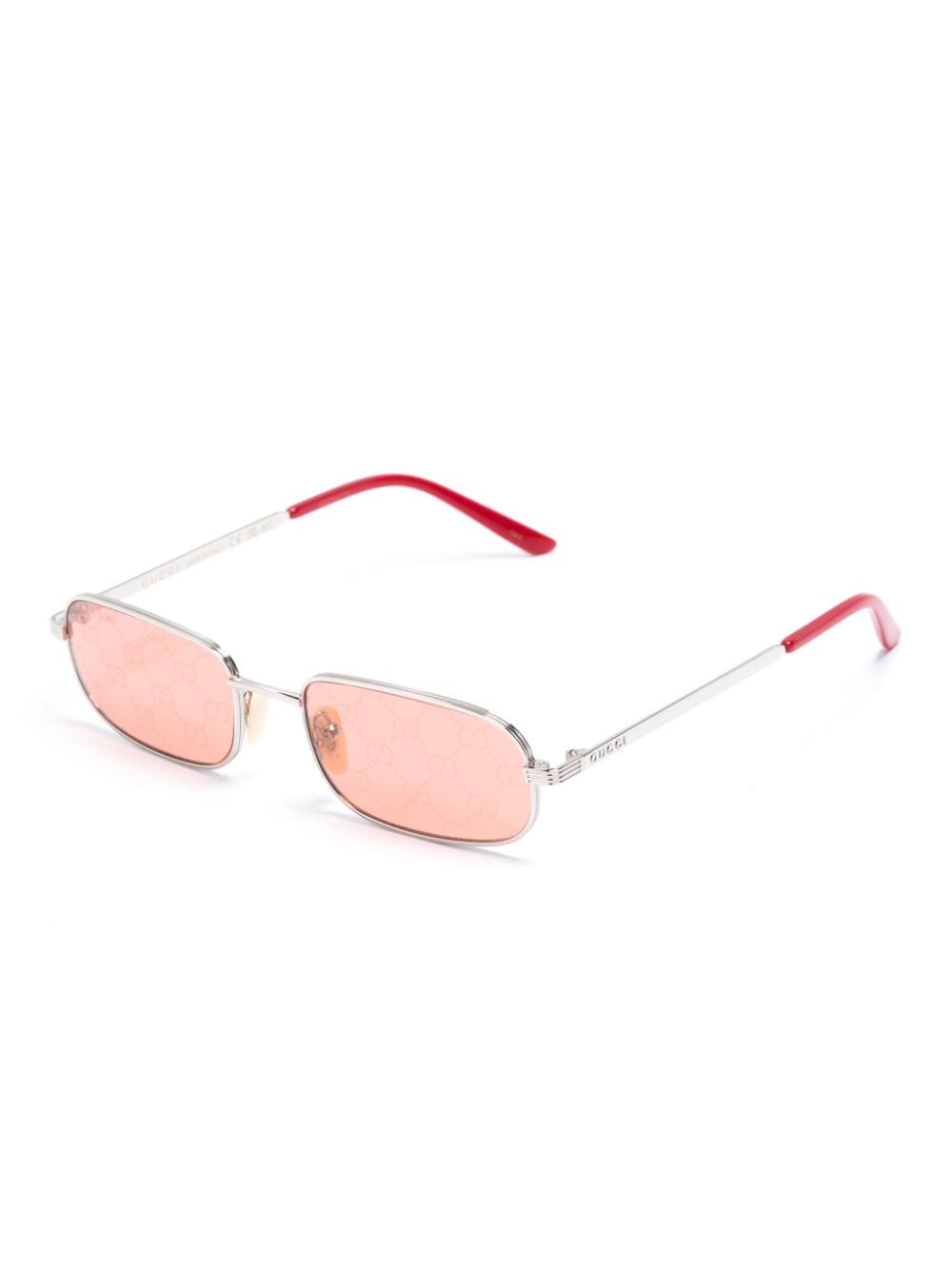 Gucci Eyewear logo-engraved rectangle sunglasses - Image 2