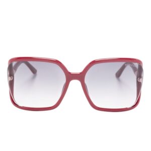 TOM FORD Eyewear tortoiseshell oversize-frame sunglasses