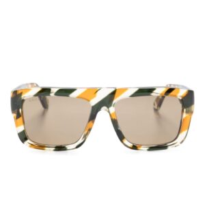 Gucci Eyewear stripe-print square-frame sunglasses