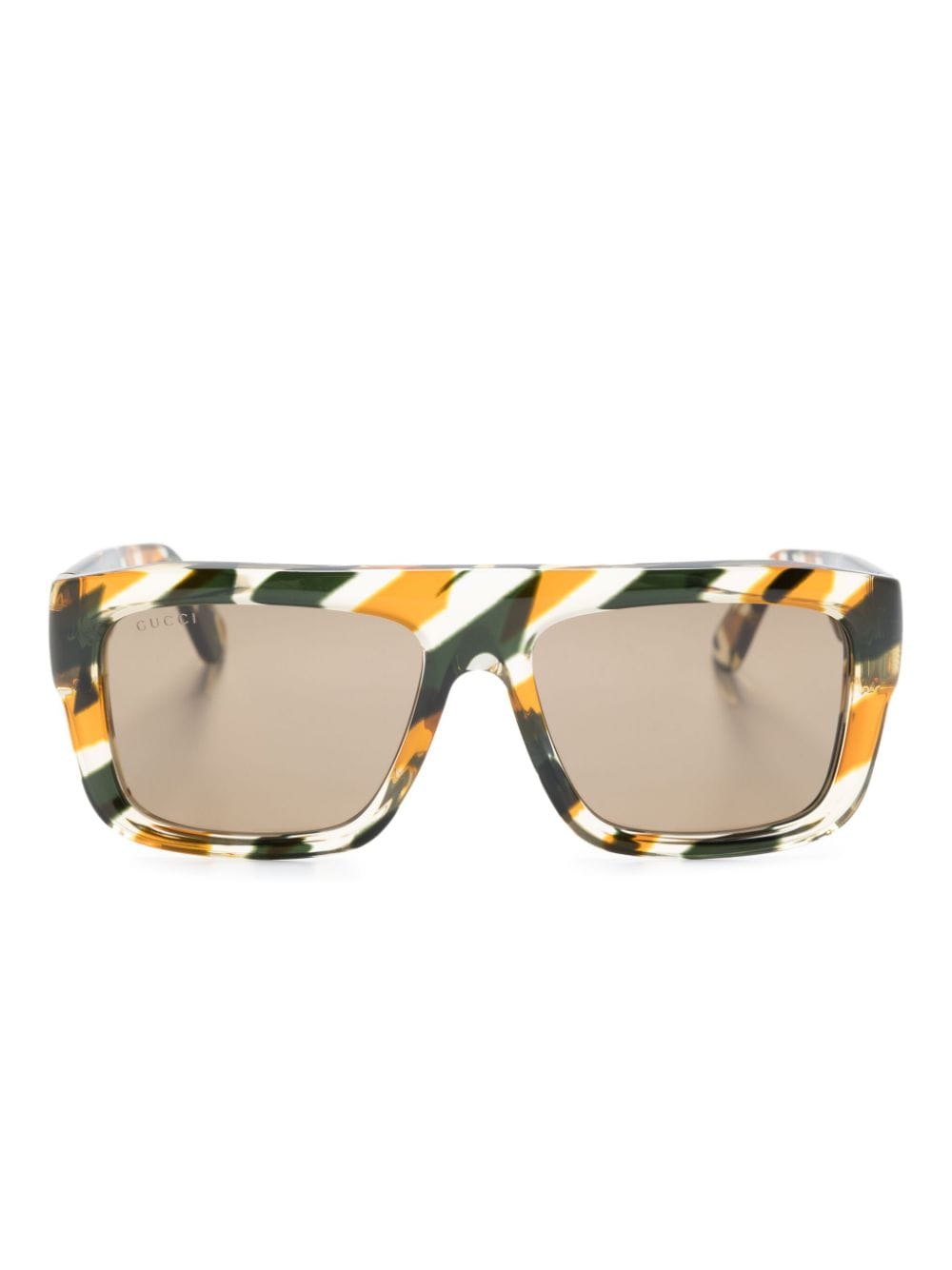 Gucci Eyewear stripe-print square-frame sunglasses