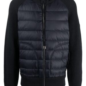Moncler padded-panel knit jacket