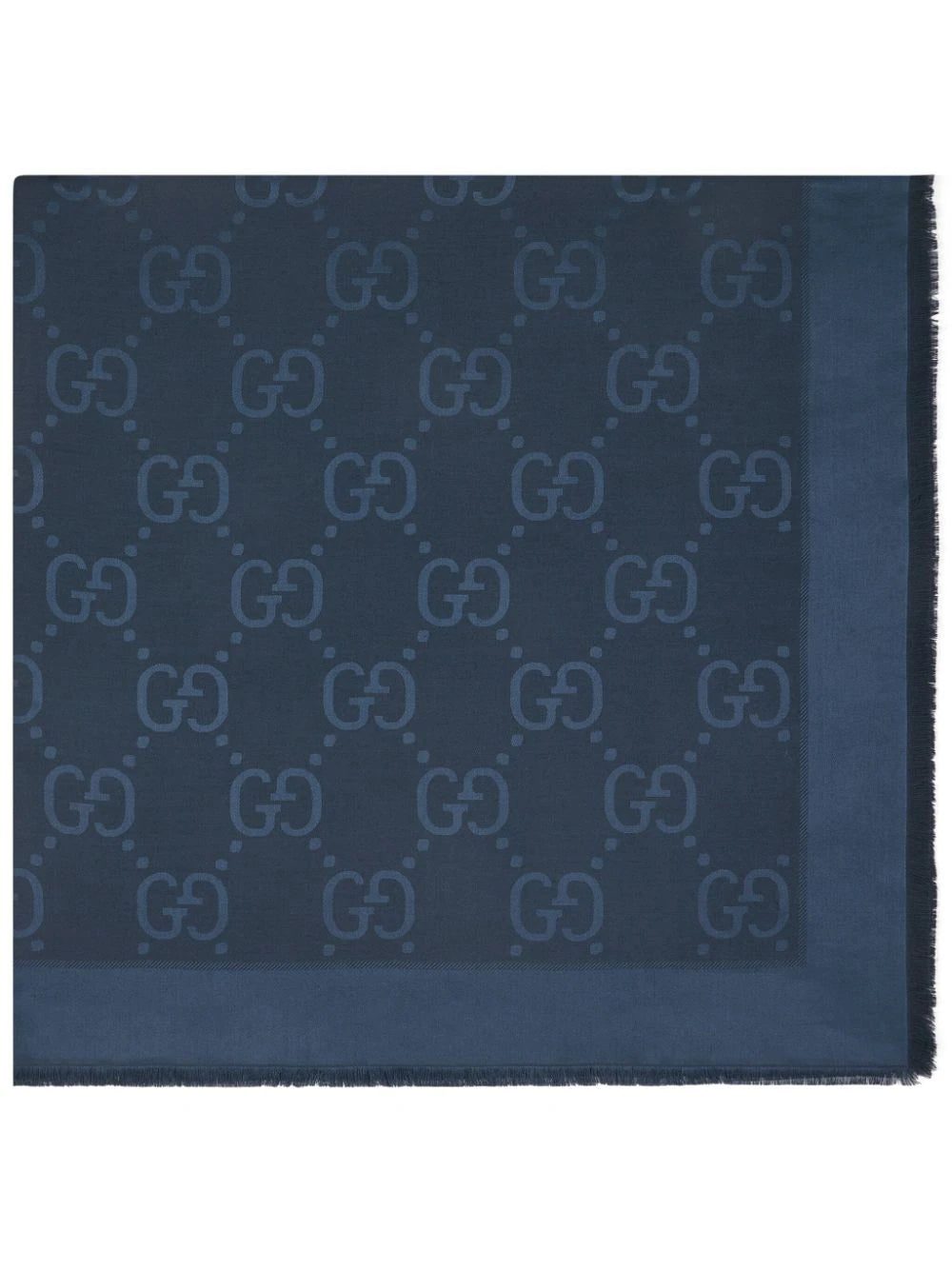 Gucci GG-pattern frayed scarf