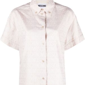 Moschino logo-jacquard short-sleeve shirt
