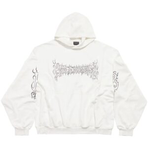 Balenciaga  logo-print cotton hoodie