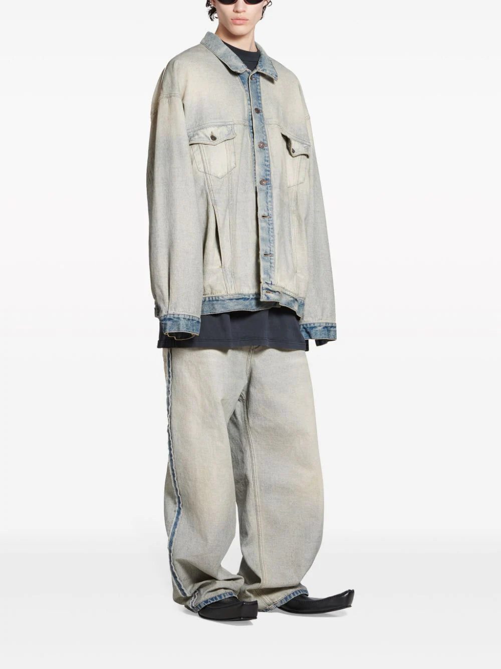 Balenciaga washed denim jacket - Image 3