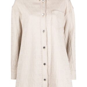 Moschino logo-jacquard shirt minidress