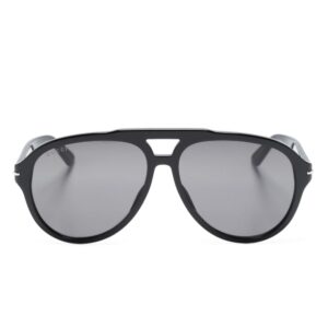 Gucci Eyewear logo-lettering pilot-frame sunglasses