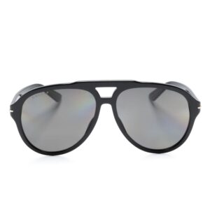 Gucci Eyewear logo-lettering pilot-frame sunglasses