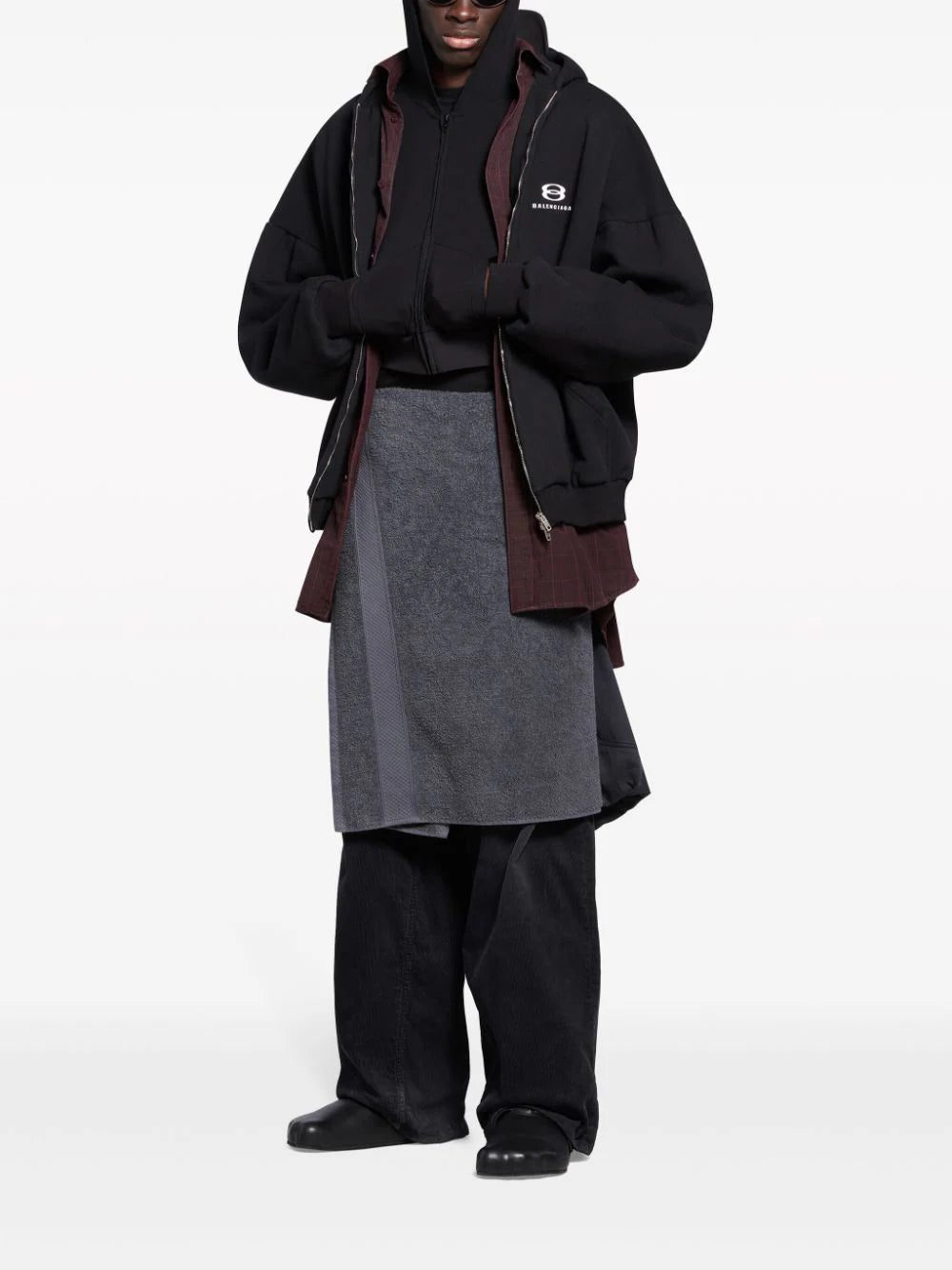 Balenciaga layered hooded jacket - Image 2