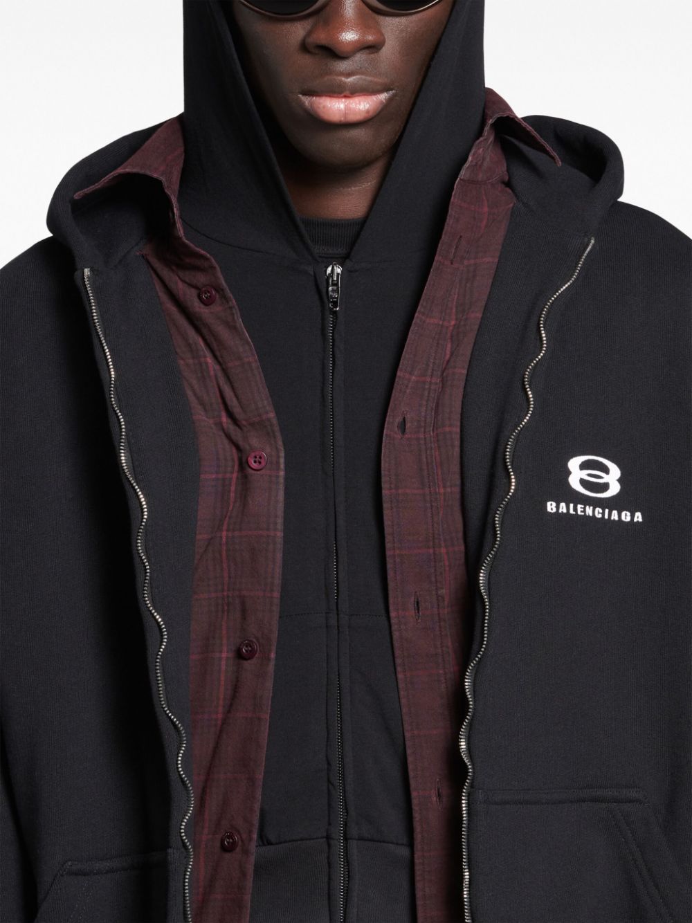 Balenciaga layered hooded jacket - Image 4
