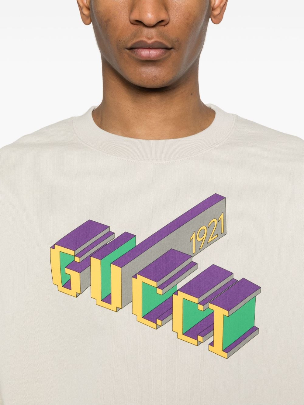 Gucci logo-print cotton sweatshirt - Image 5