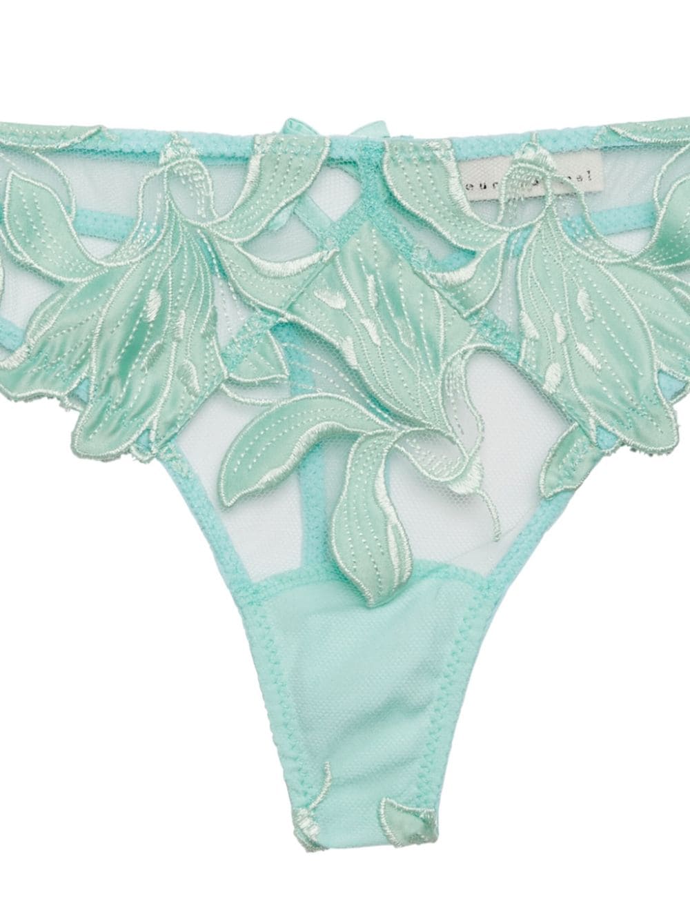 Fleur Du Mal Lily-embroidered sheer thong - Image 2