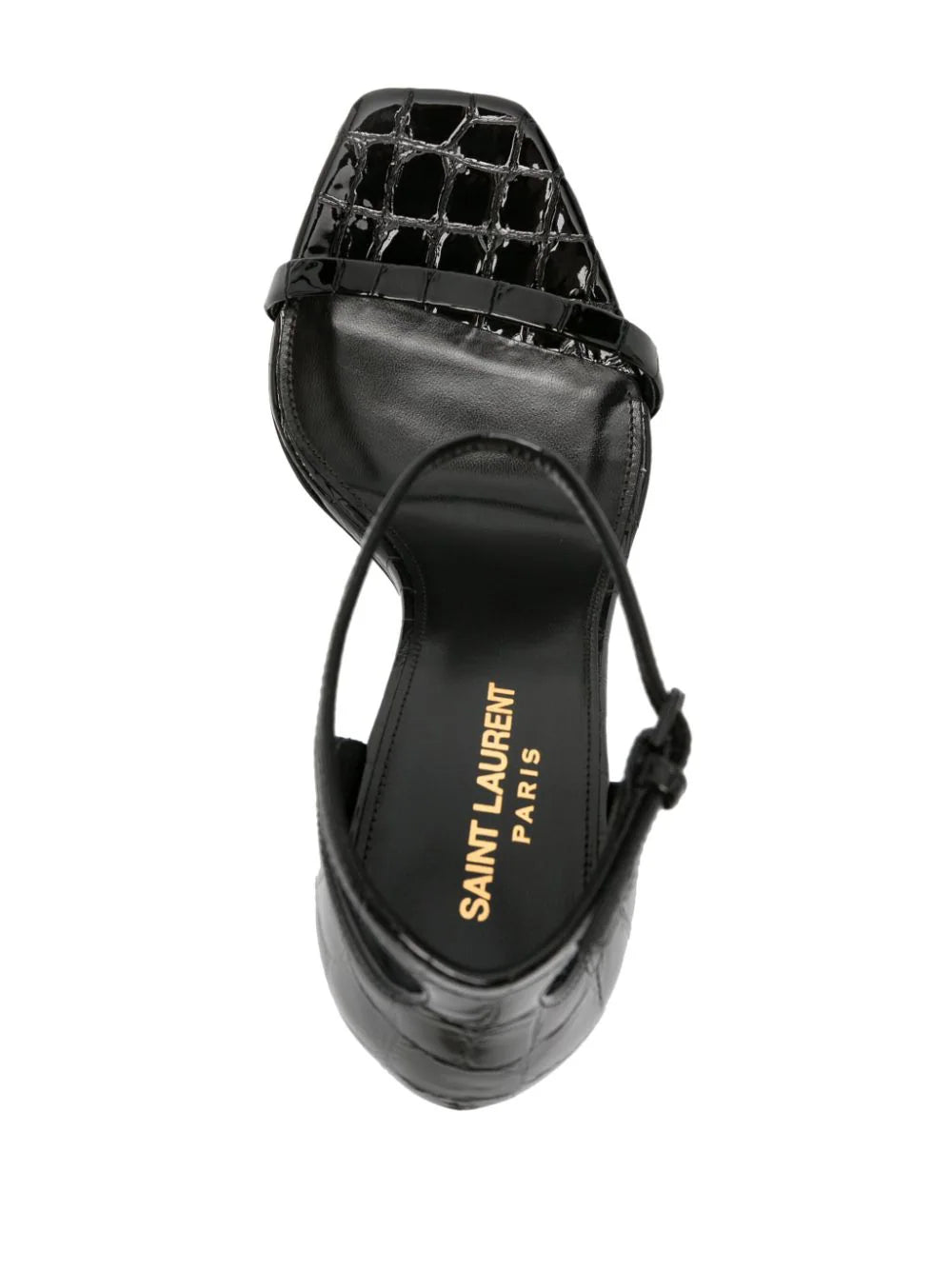 Saint Laurent Opyum 110mm crocodile-embossed sandals - Image 4