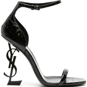 Saint Laurent  Opyum 110mm crocodile-embossed sandals