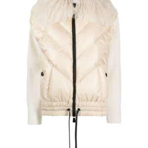 Moncler Grenoble panelled knitted down jacket