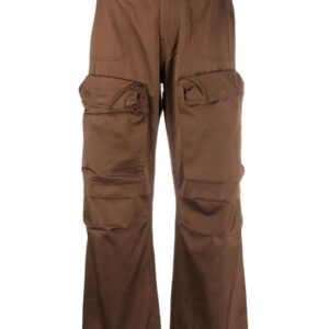 Diesel  cargo-pocket cotton-blend flared trousers