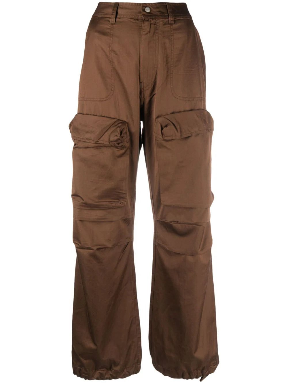 Diesel cargo-pocket cotton-blend flared trousers