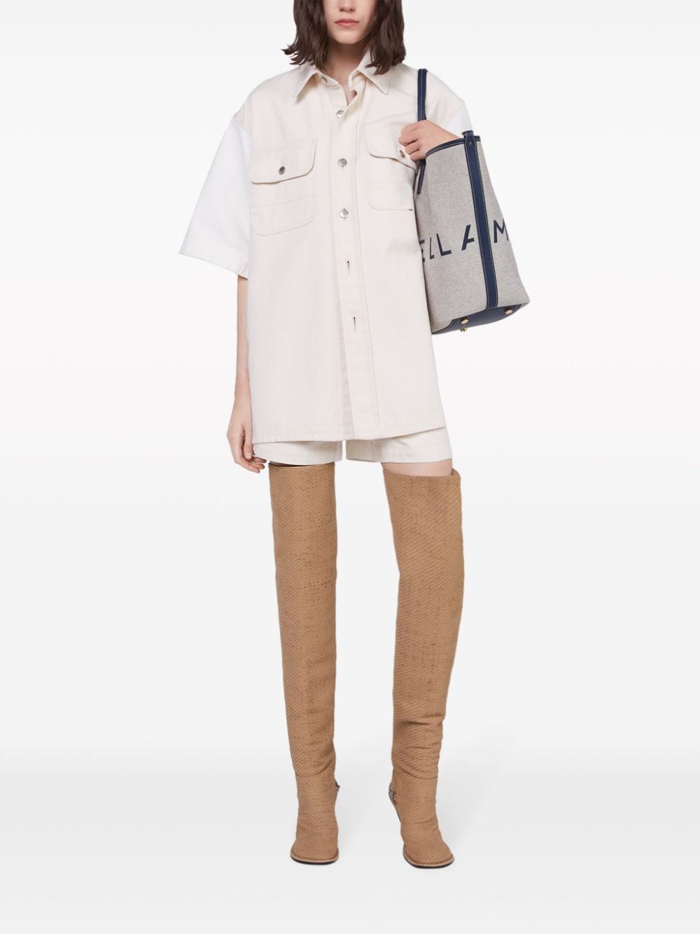 Stella McCartney Utility short-sleeved denim shirt - Image 2
