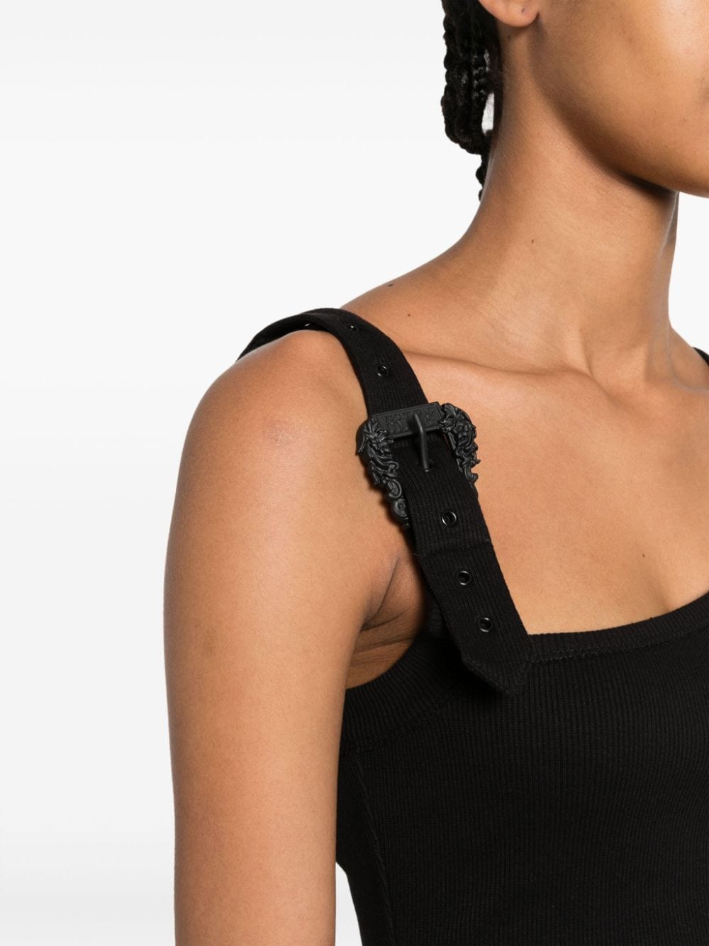 Versace Jeans Couture buckle-embellished ribbed top - Image 5