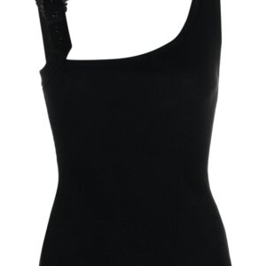 Versace Jeans Couture buckle-embellished ribbed top