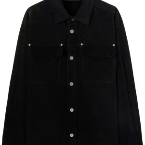 Palm Angels  logo-print velvet overshirt