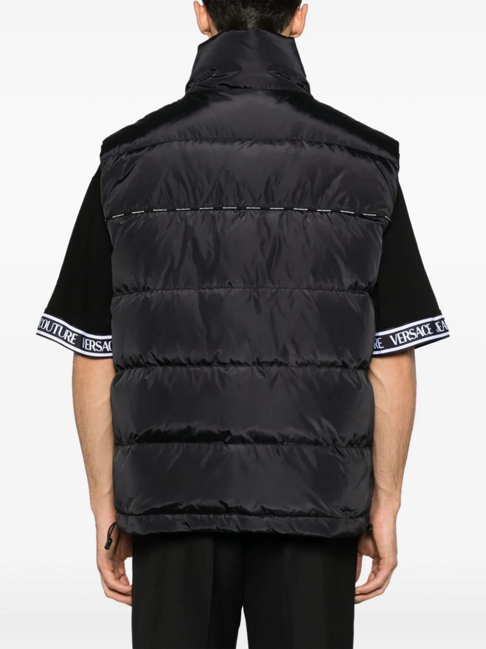 Versace Jeans Couture logo-print reversible padded gilet - Image 4